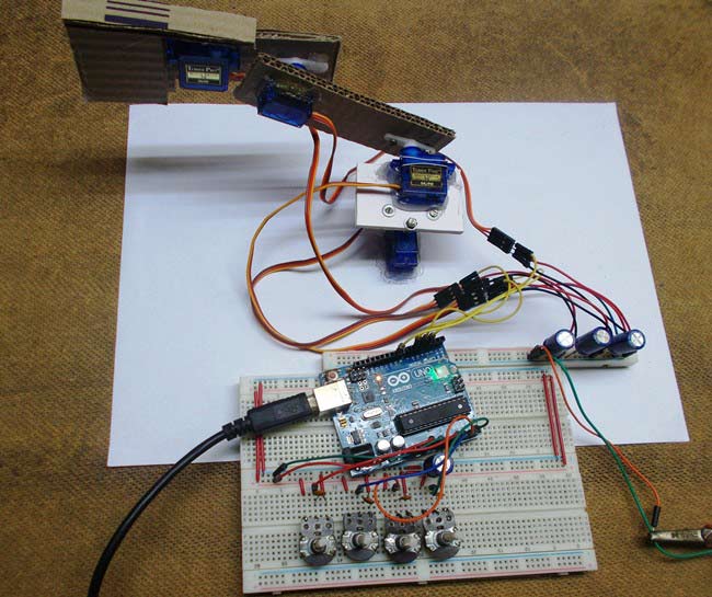 Diy Arduino Robotic Arm Project With Circuit Diagram Code