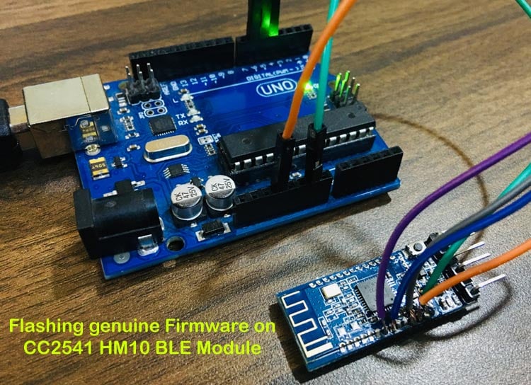 How to Flash the Firmware on Clone HM10 BLE Module using Arduino Uno