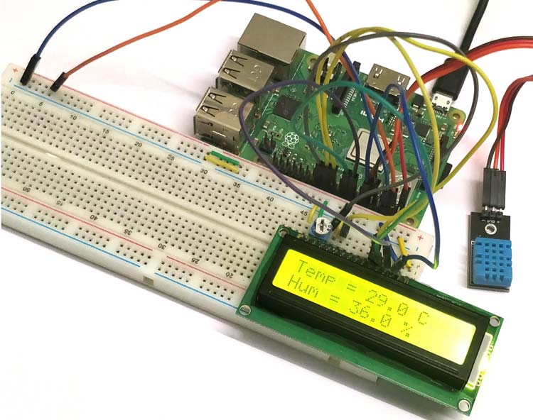 Interfacing Raspberry Pi with DHT11 Temperature and Humidity Sensor