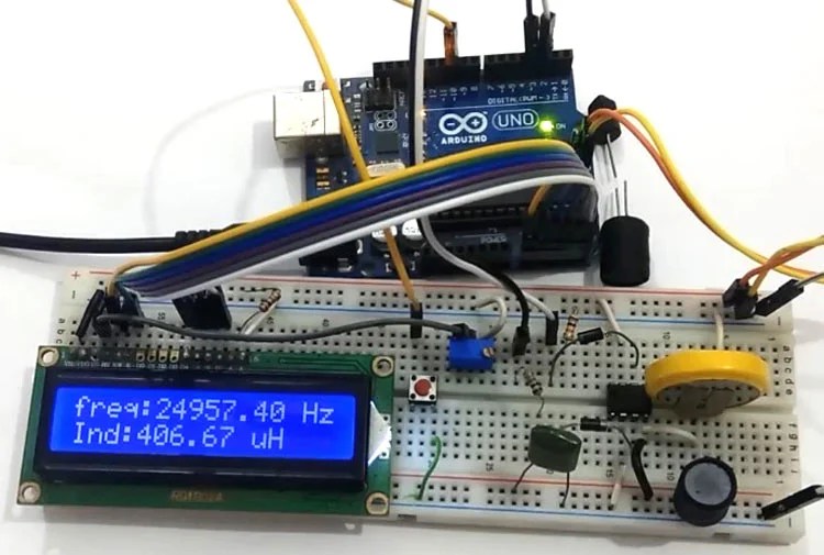 LC Meter using Arduino Measuring Inductance and Frequency