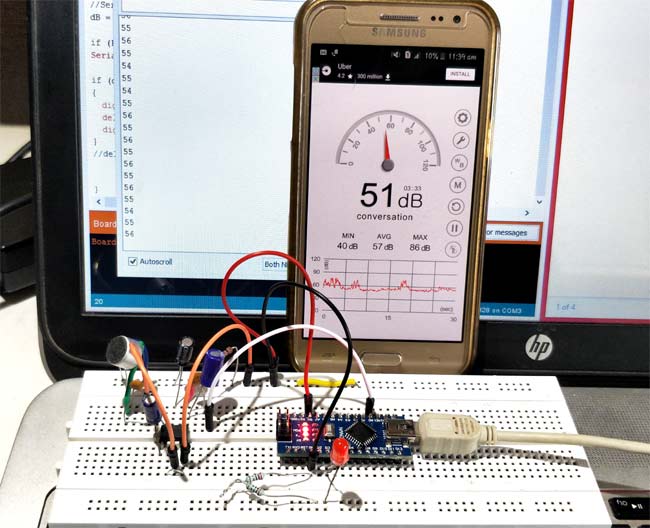 Arduino Sound Level Meter Measure Sound/Noise Level in dB with