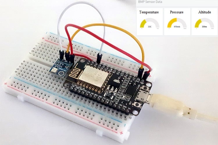 NodeMCU ESP8266 Data Logger to save Temperature and Pressure on Thinger