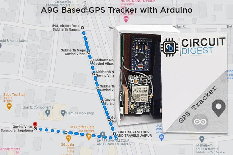 Build Low Power SMS Based Vehicle Tracking System with A9G GSM+GPS