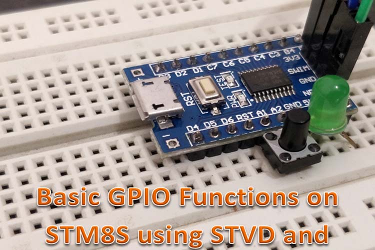 GPIO Functions on STM8S using Cosmic C and SPL Blinking and