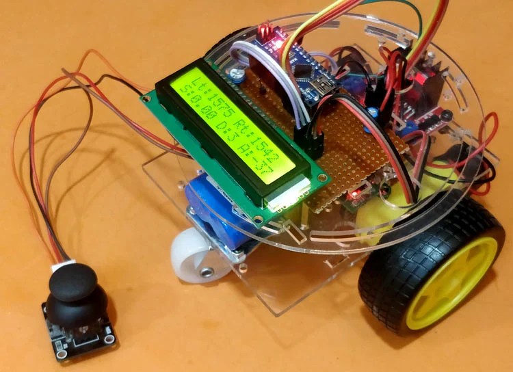 Speed, Distance and Angle Measurement for Mobile Robots using Arduino