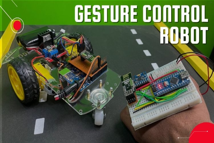 How to Build a Hand Gesture controlled Robot using Arduino