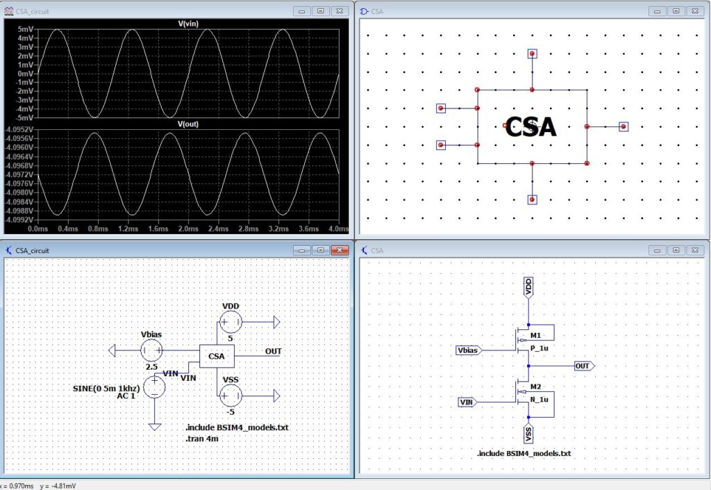 Common Source Amplifier Circuit simulation using LTSpice Circuit