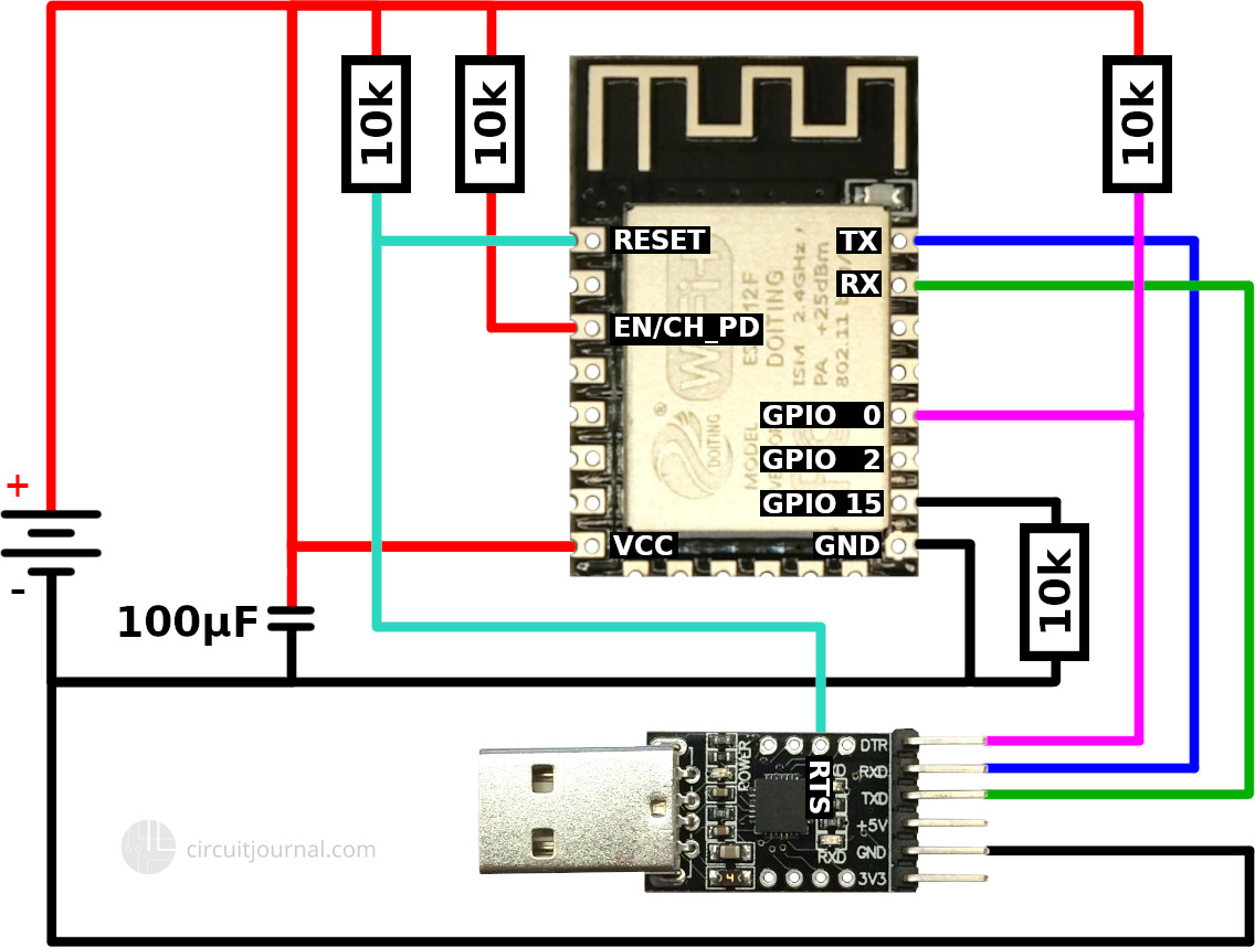 Programming ESP-12E / ESP-12F / NodeMCU With Arduino IDE - Circuit Journal