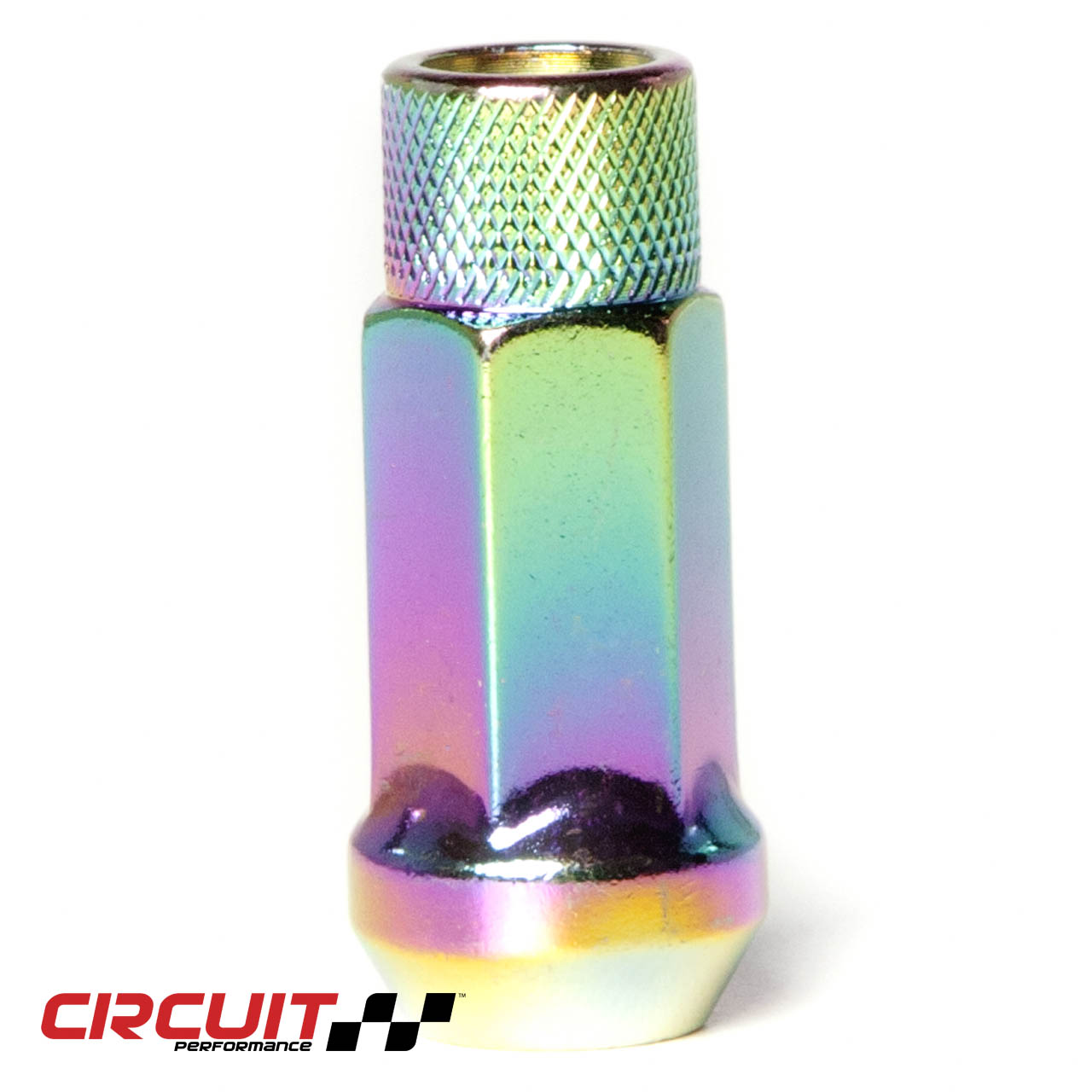 Steel CP50 Extended Open End Hex Lug Nut for Aftermarket Wheels 12x1.5 Neo Chrome