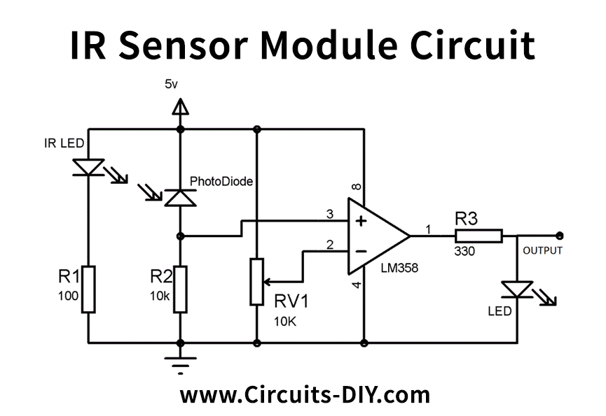 Schematic Diagram Infrared Sensors - Circuit Diagram