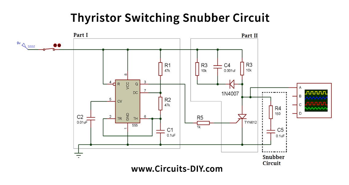 Thyristor Switching using Snubber Circuit