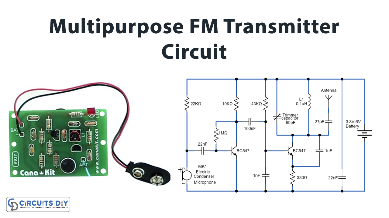 Multipurpose Fm Transmitter Circuit