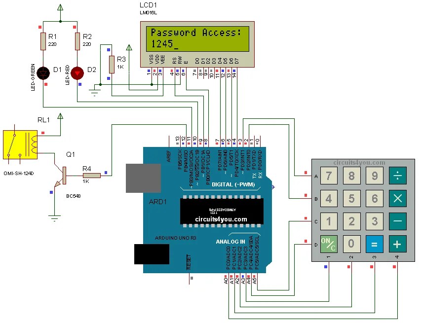 Keypad Door Lock System Circuit Diagram - Circuit Diagram
