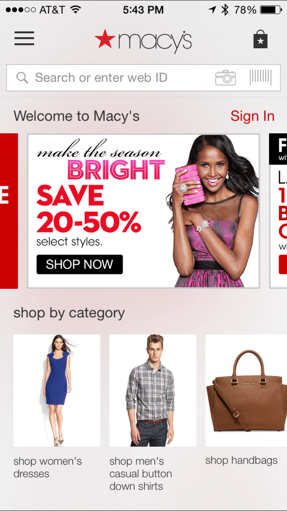 Macys Visual Search Test Circuits and Cable Knit