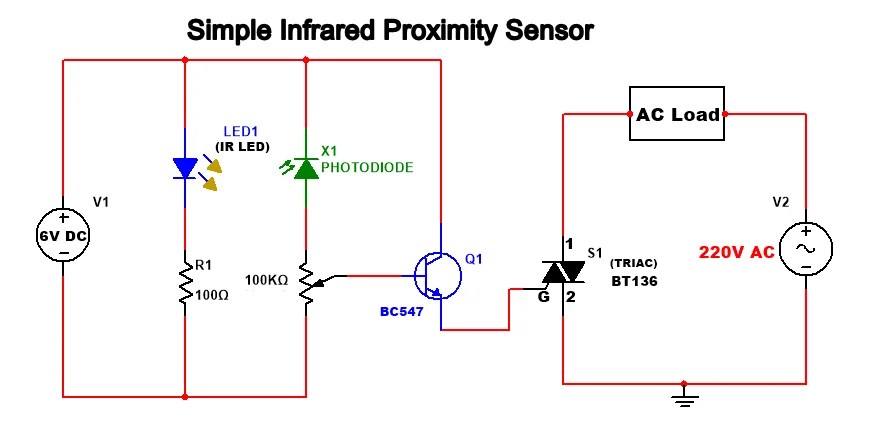 Infrared Proximity Sensor Circuit | Obstacle Detector Circuit