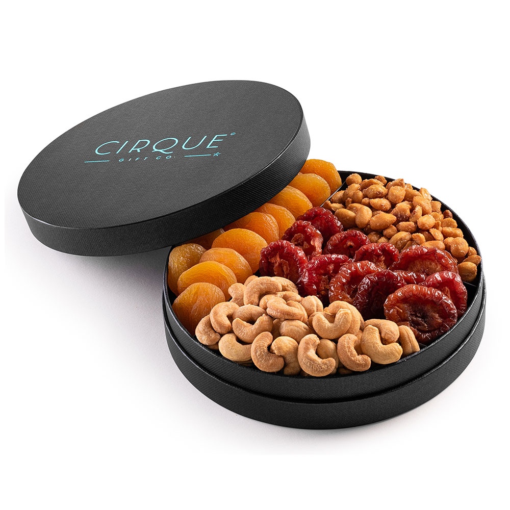 8" Dried Fruit n' Nuts Gift Box Cirque Gift Co