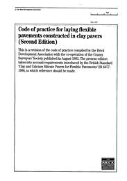 Code of practice for laying flexible pavements constructed in clay