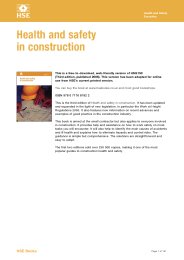Health and safety in construction. 3rd edition - The Construction