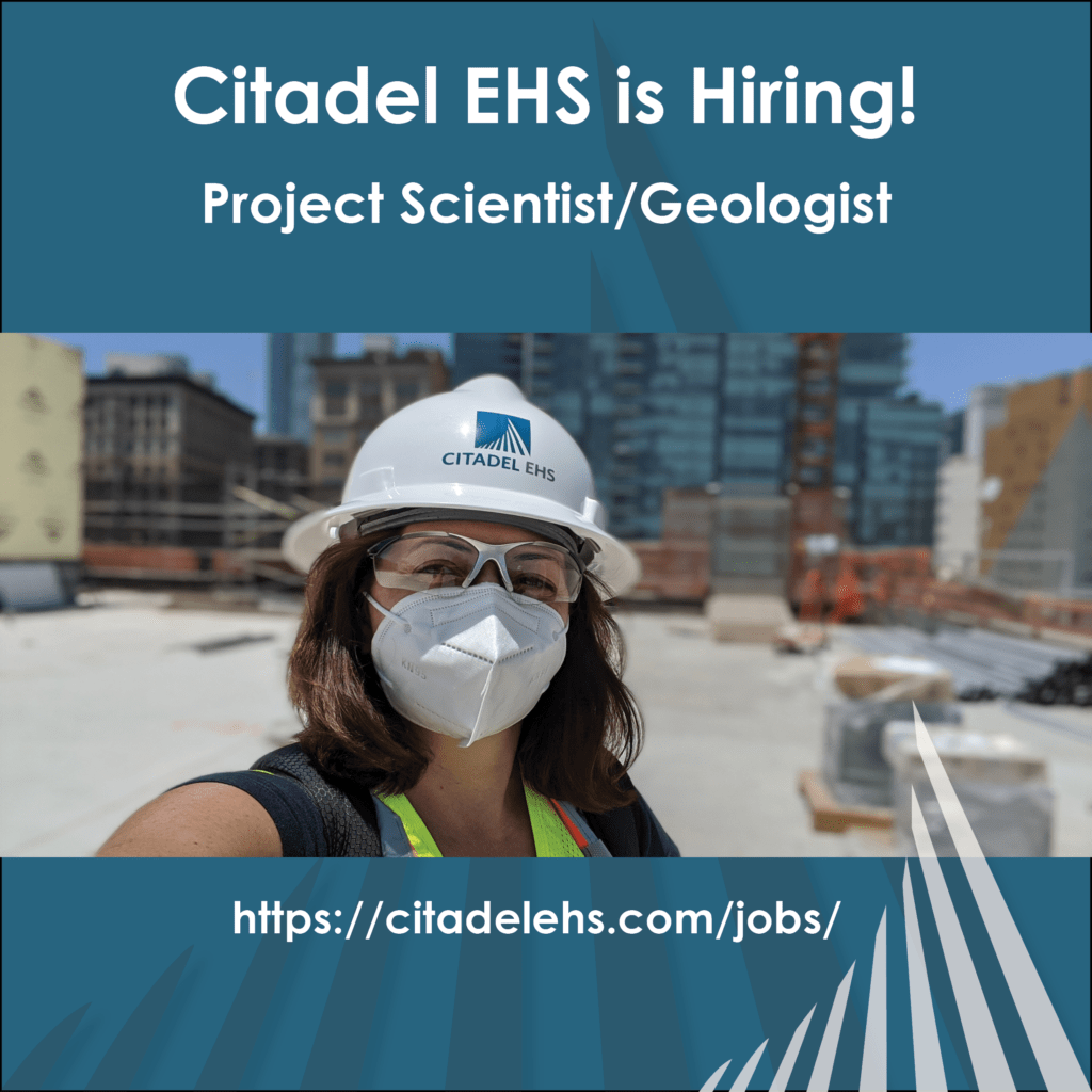 Hiring Project Scientist or Geologist Citadel EHS