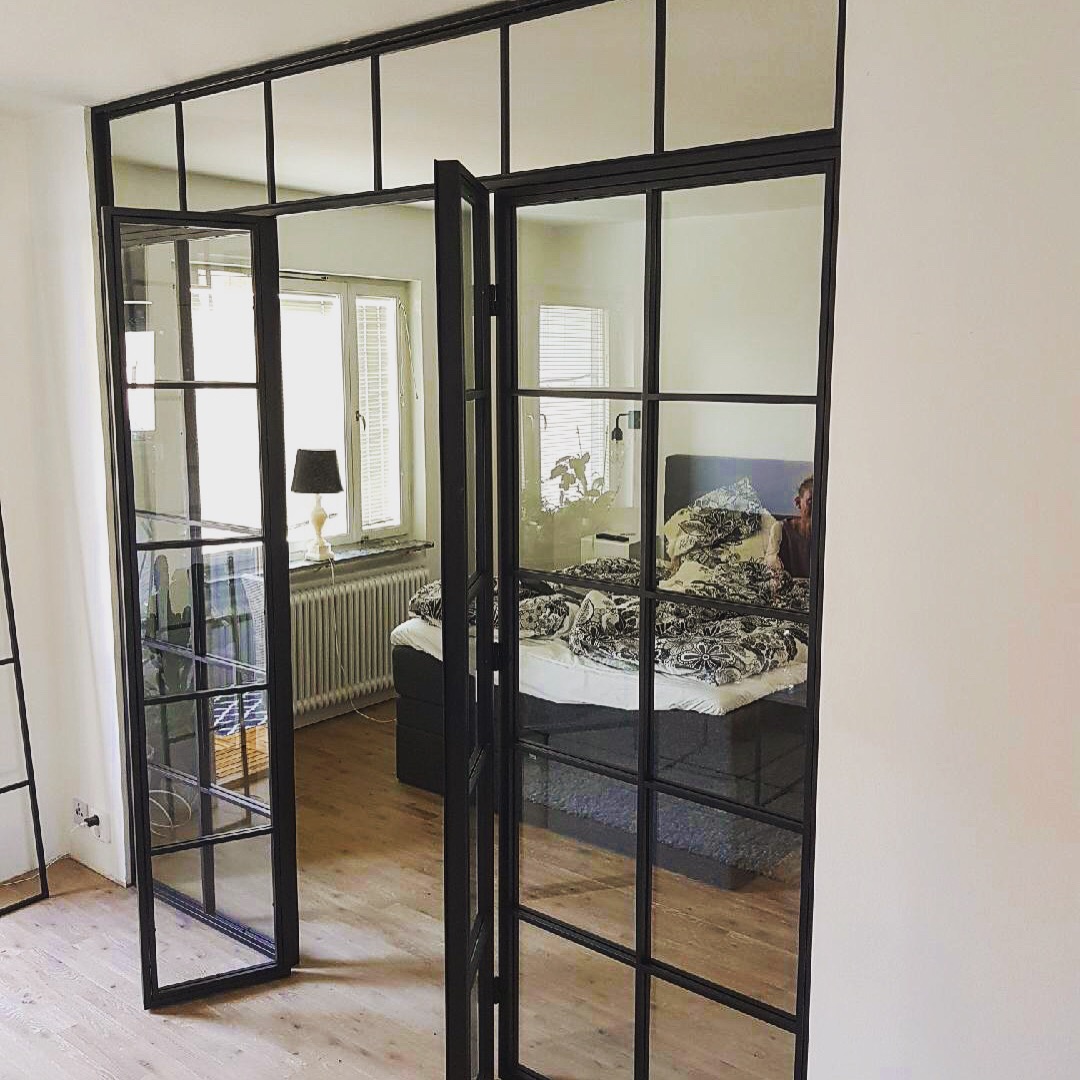 glasväggar sovrum Glasväggar