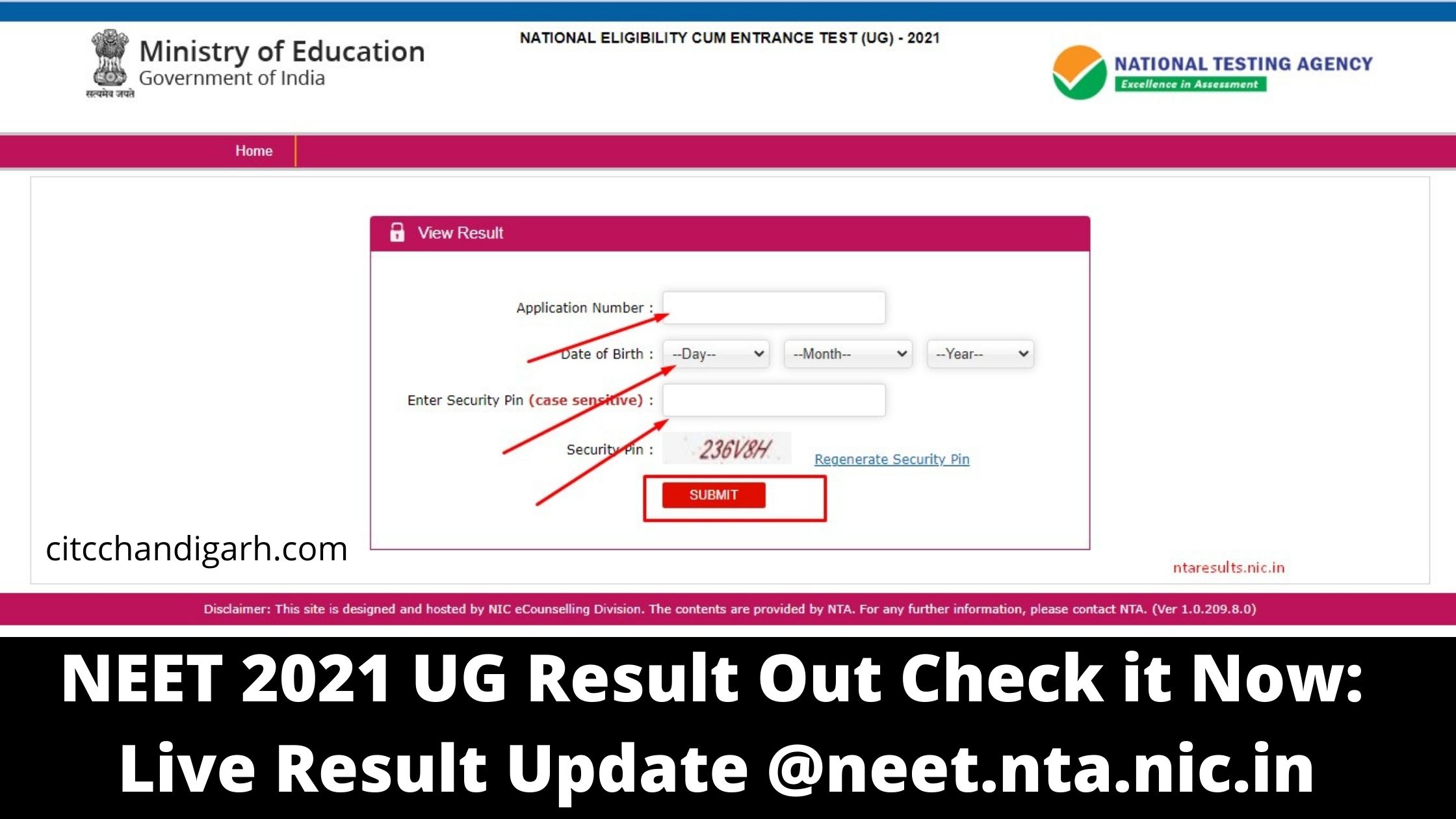 NEET 2021 UG Result Out Check it Now Live Result Update neet.nta.nic.in