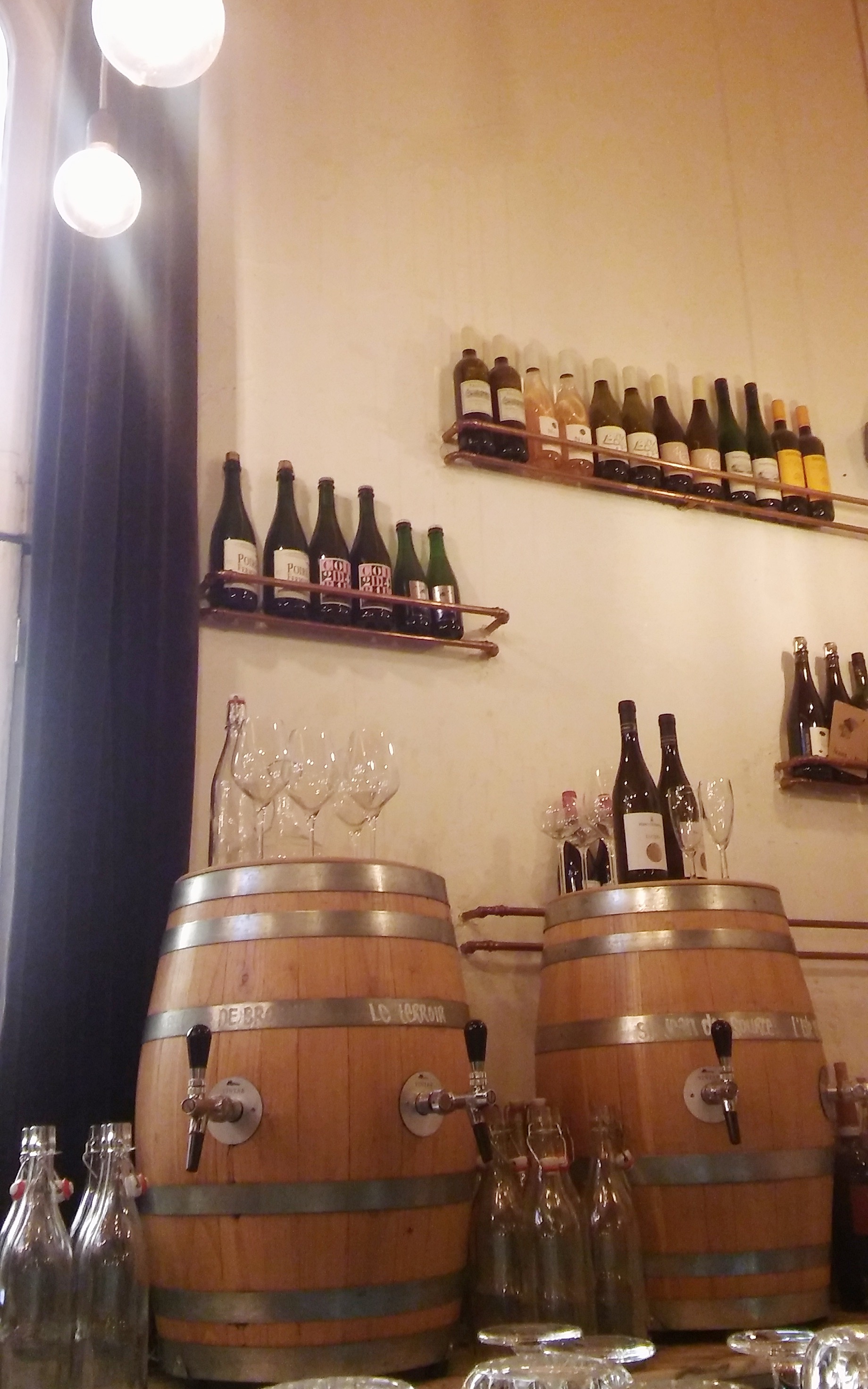 A wine bar in a city park Wester Wijnfabriek Amsterdam.