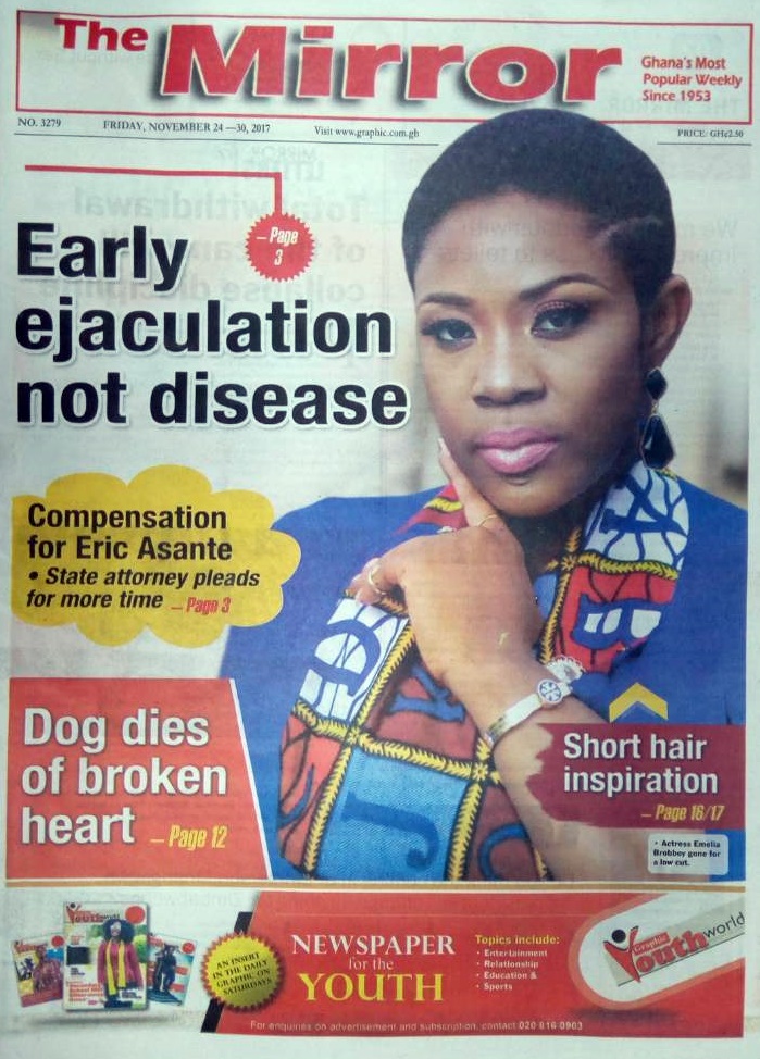 Newspaper headlines Friday, November 24, 2017 Citi 97.3 FM