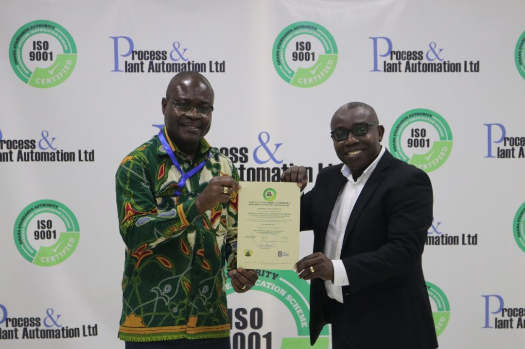 Process and Plant Automation Limited receives ISO 90012015 Certification