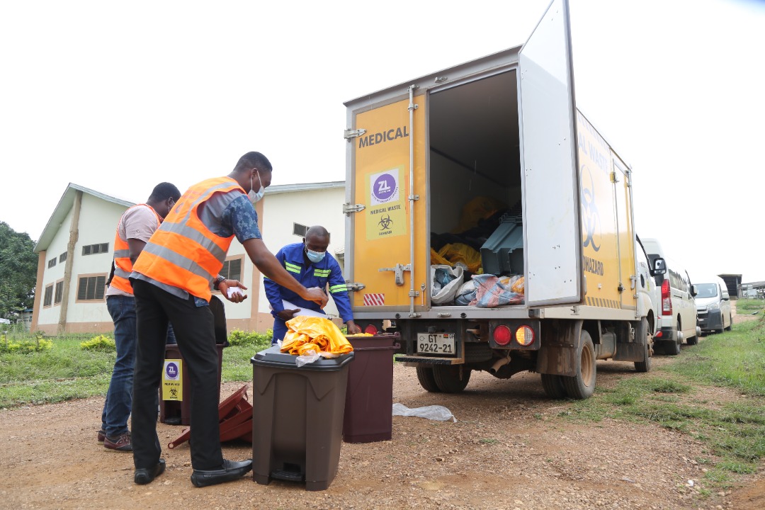 Zoomlion supports Jasikan District Hospital with trash bins