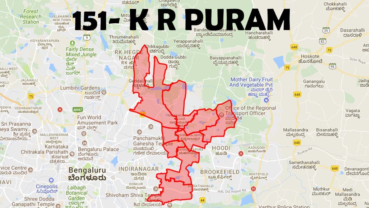 Info for voters of K R Puram Constituency MLA, Candidates, Voting and