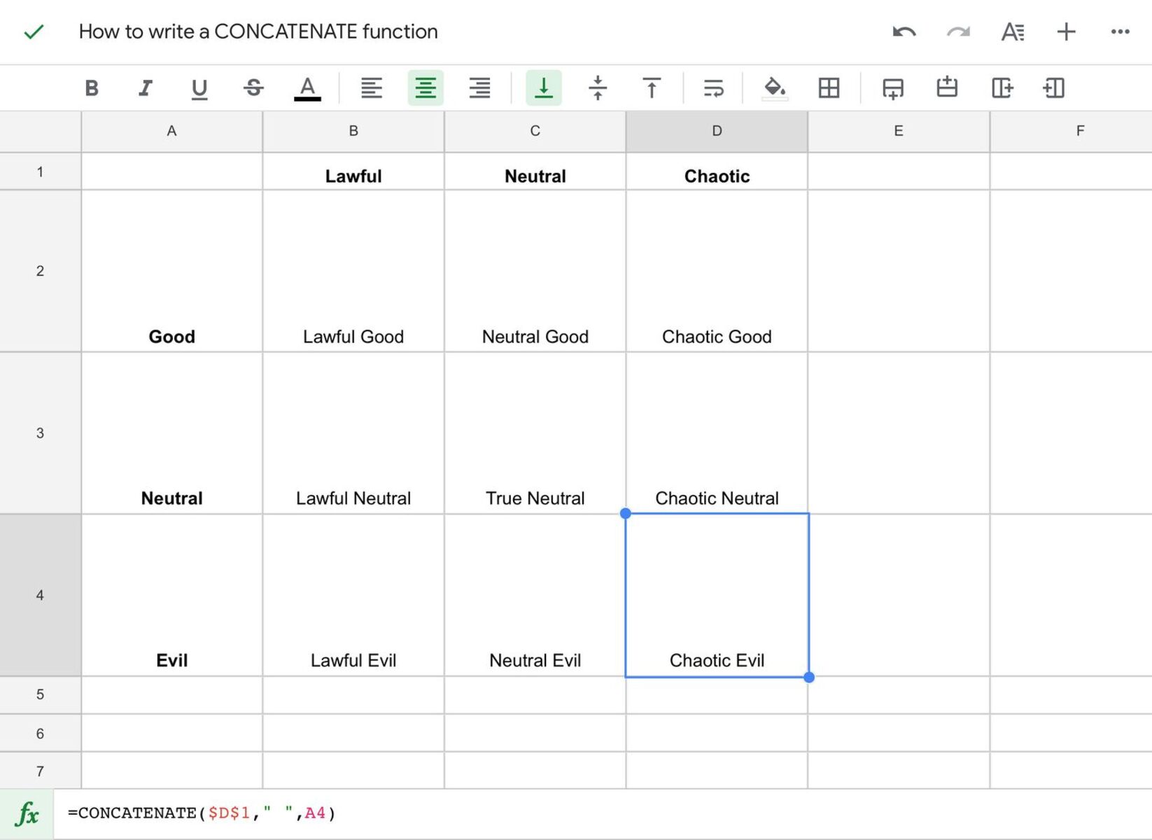 How to Use the Concatenate Function in Google Sheets CitizenSide