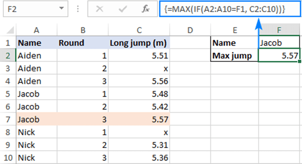 Excel MAX IF Array Formula CitizenSide