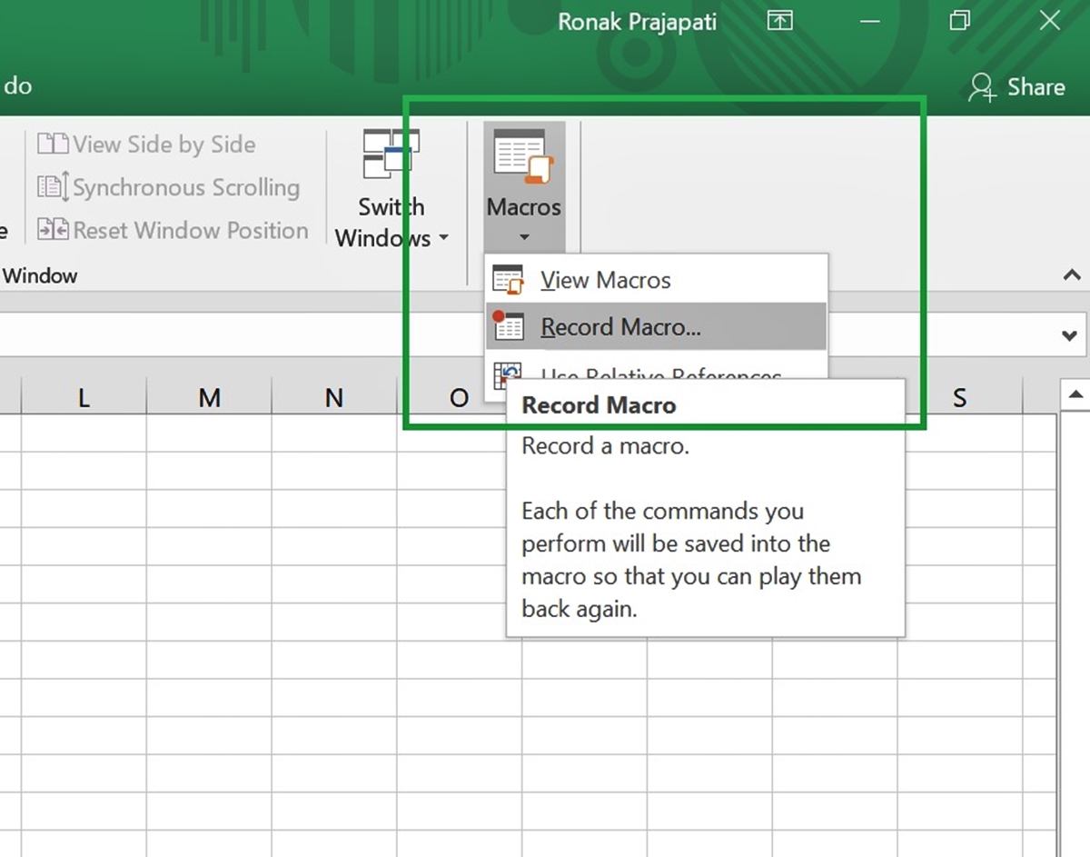 How to Create a Macro In Excel CitizenSide