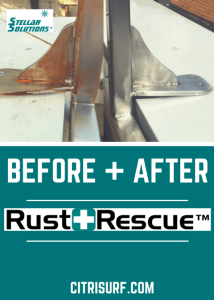 remove rust before + after | Stellar Solutions - Stainless Steel