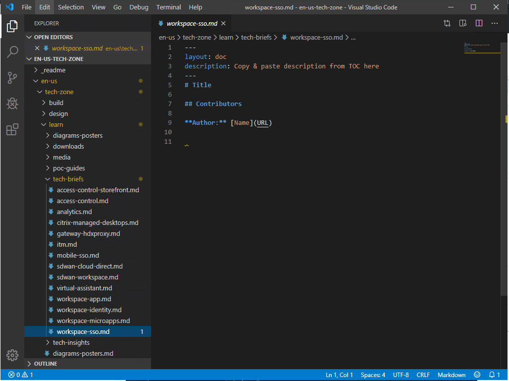 Visual Studio Code Guidelines Citrix Tech Marketing