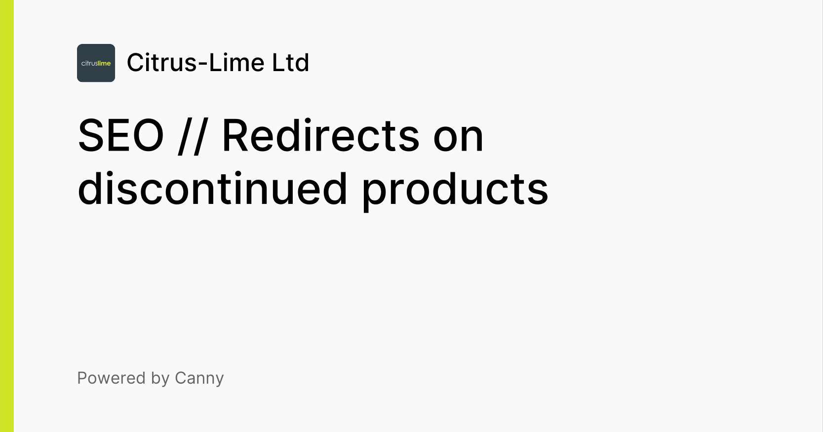 SEO // Redirects on discontinued products Voters CitrusLime Ltd