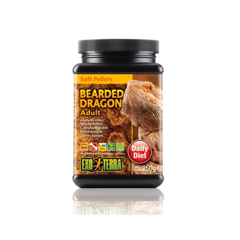 EXOTERRA® SOFT PELLETS, SOFT PELLETS ADULT BEARDED DRAGON FOOD 3 OZ