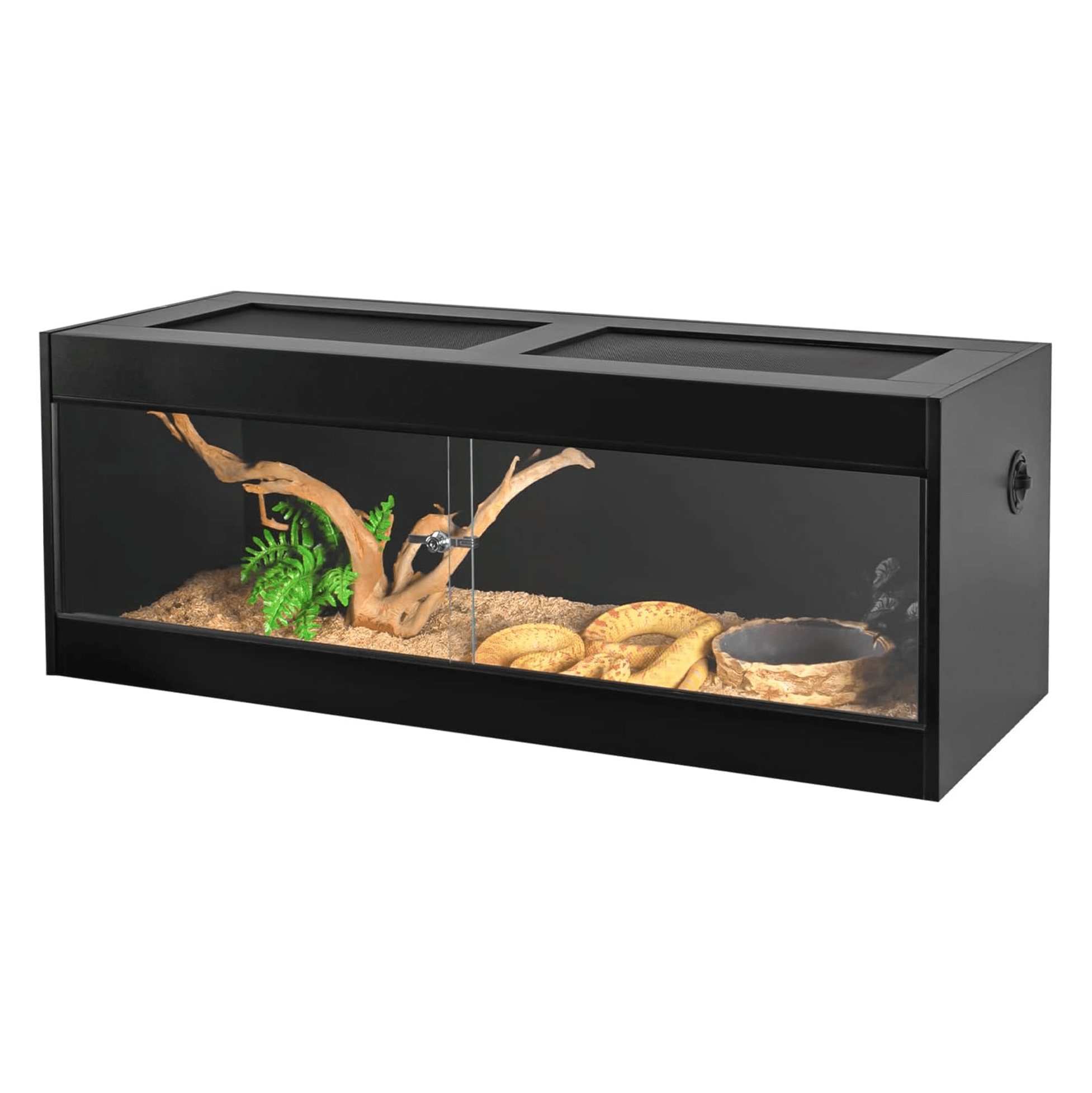 REPTIZOO® CN124512A REPTILE WOODEN VIVARIUM WITH CABLE PASS CITTAPET