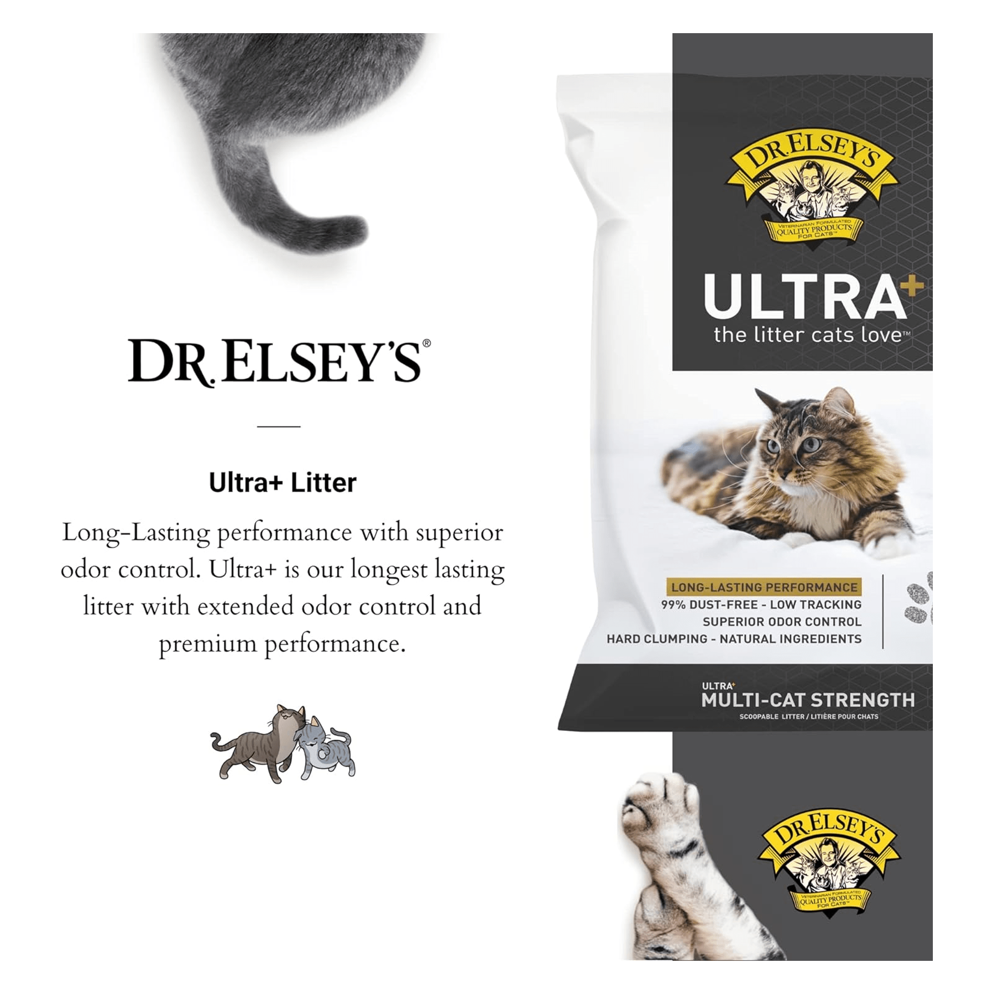 DR.ELSEYS® CAT LITTER SCOOPABLE ULTRA + 9.08 kg. 18.14 kg