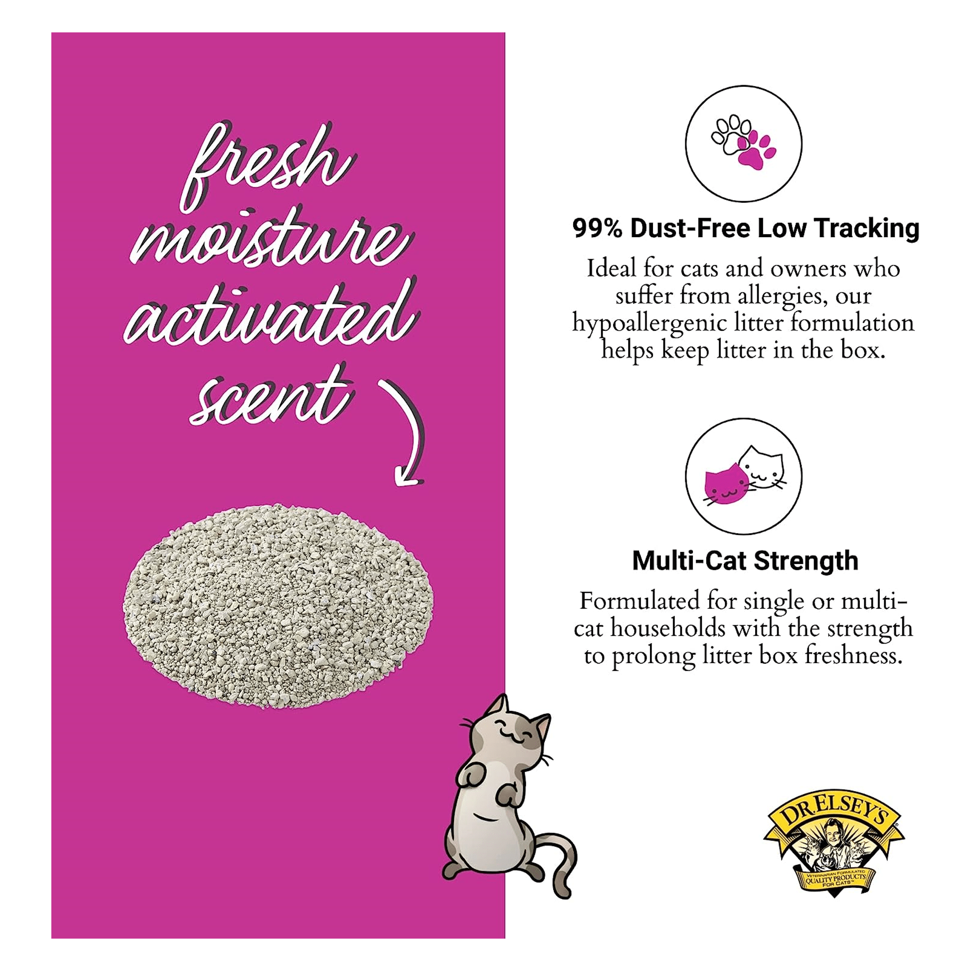 DR.ELSEYS® CAT LITTER SCOOPABLE SCENTED ULTRA 8.16 kg. 9.08 kg