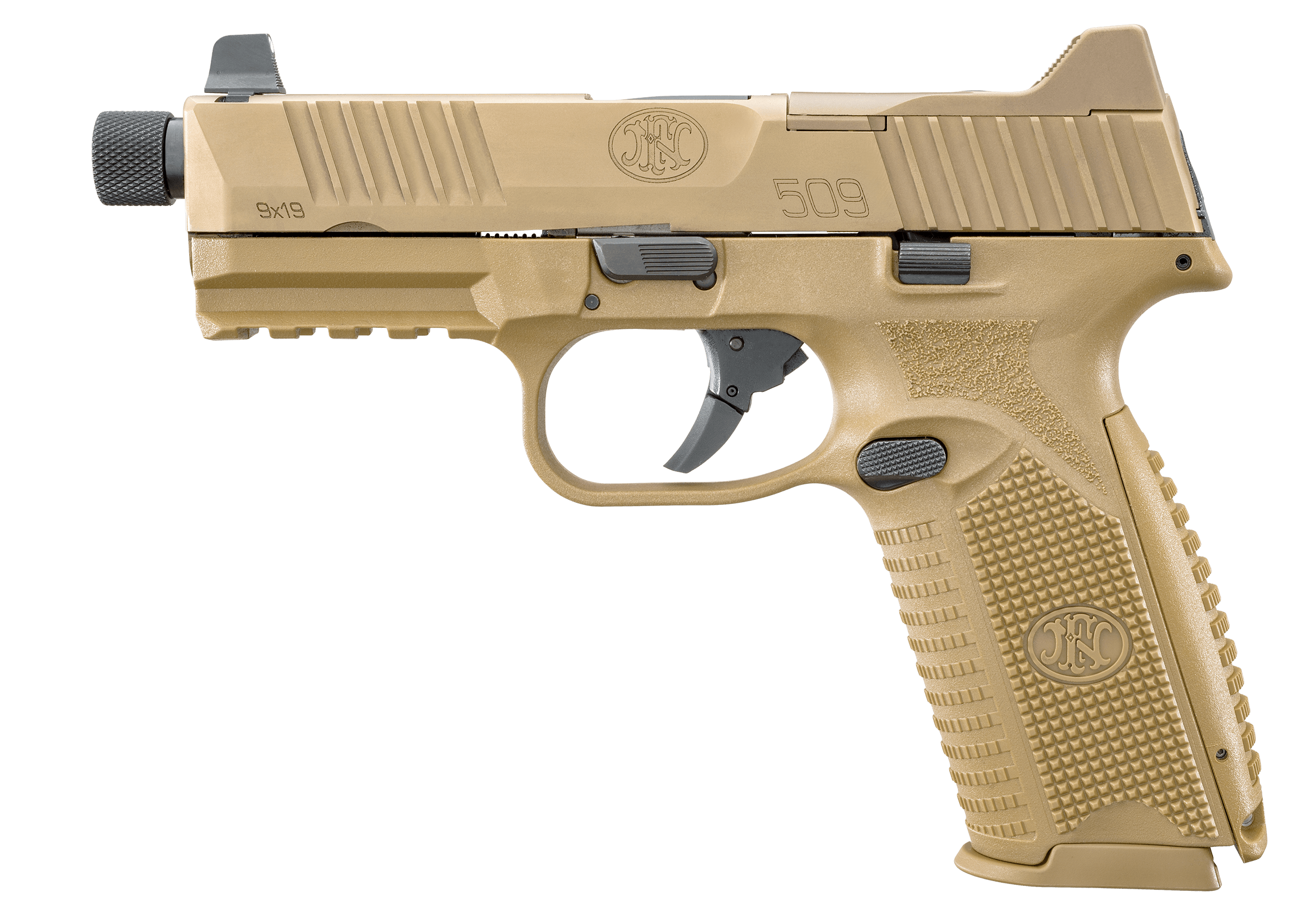 FN 509 Tactical, 9mm Pistol, 4.5" Threaded Barrel, OpticReady