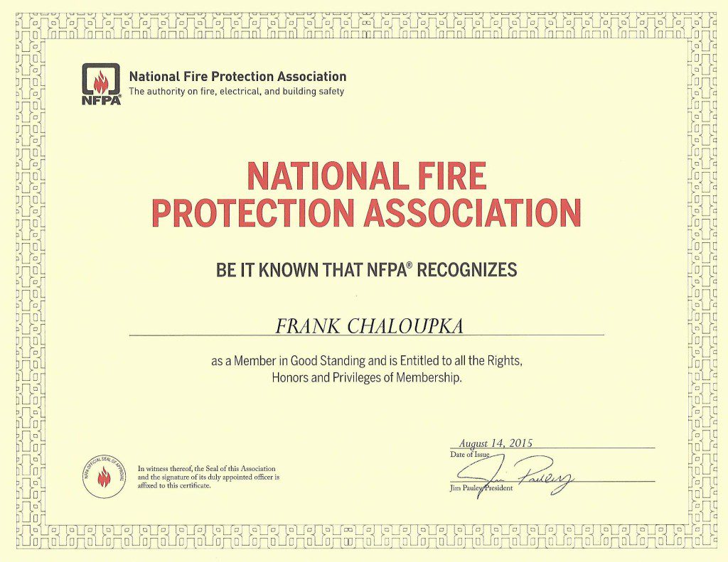 National Fire Protection Association City Backflow Testing