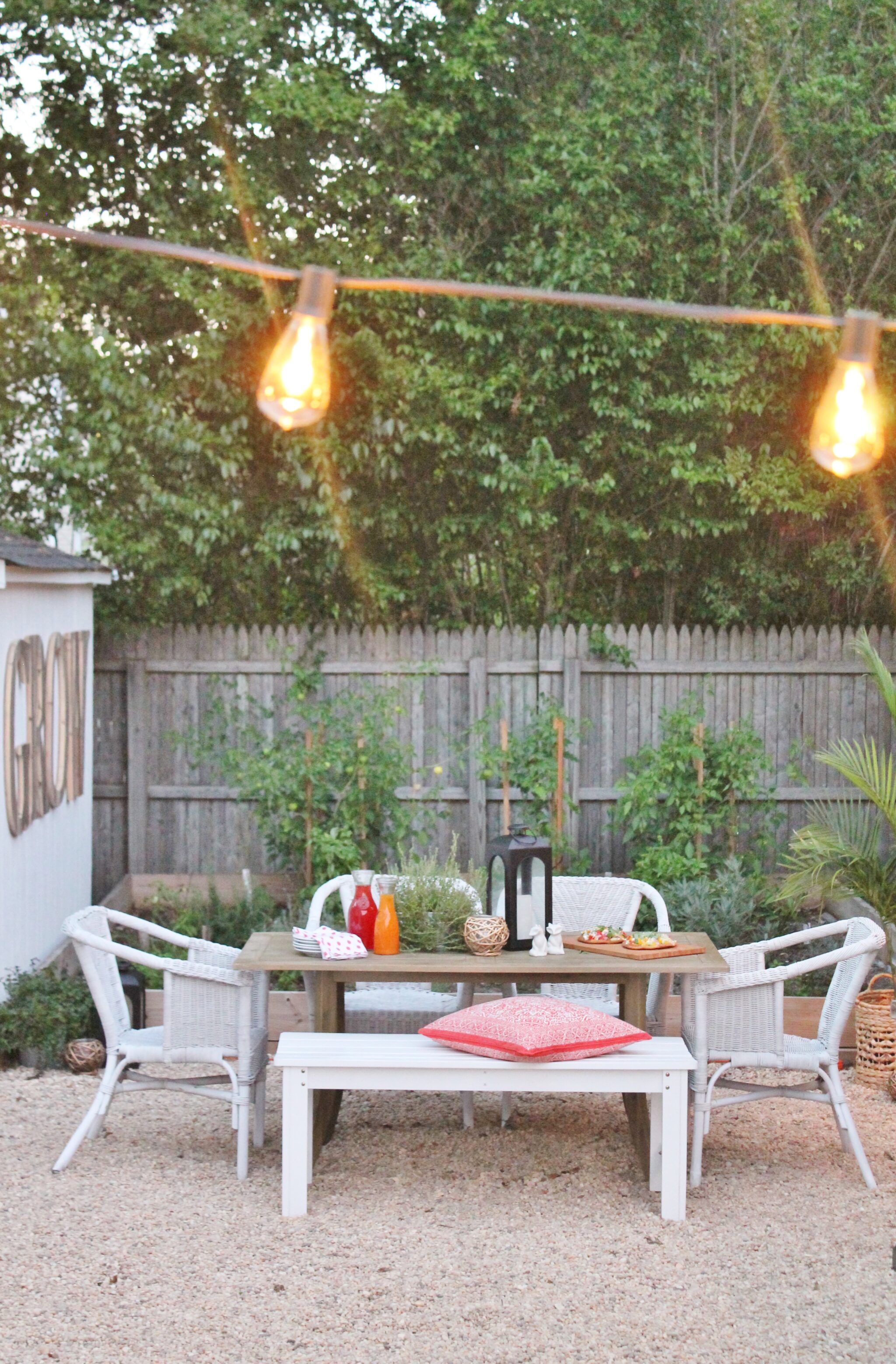 Outdoor String Lights Tutorial City Farmhouse