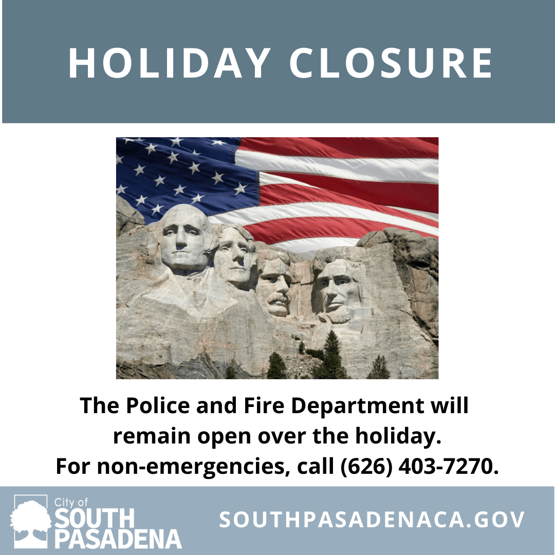 Presidents Day Closure 2/15/21 City Hall Scoop