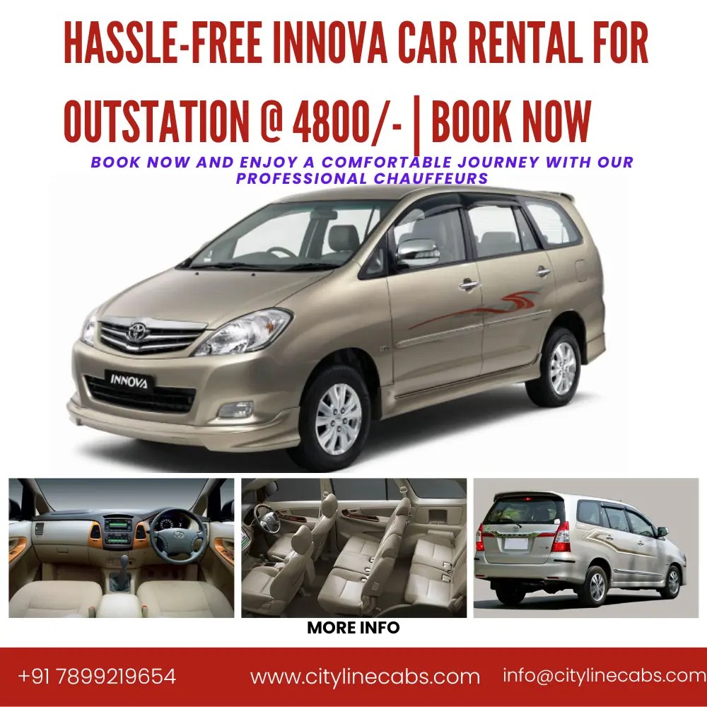 HassleFree Innova Car Rental for Outstation 4800/ Book Now