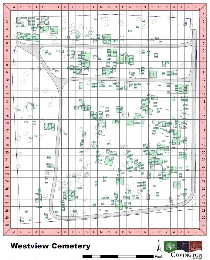Covington, Official site Cemetery Maps