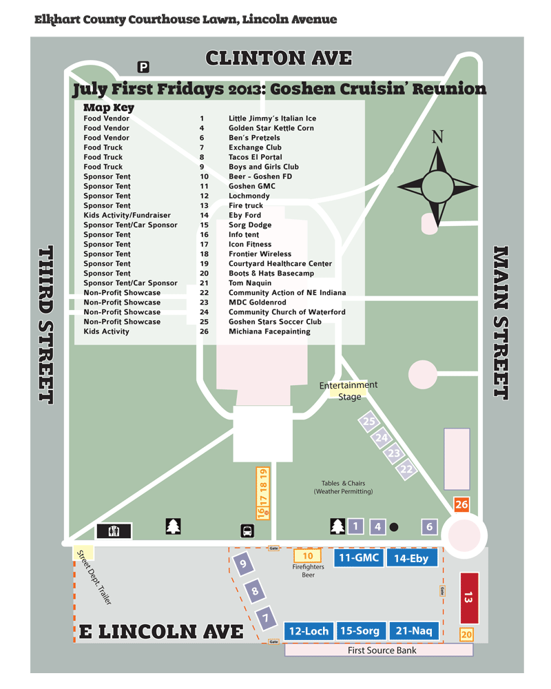 Maps Downtown Goshen, Indiana