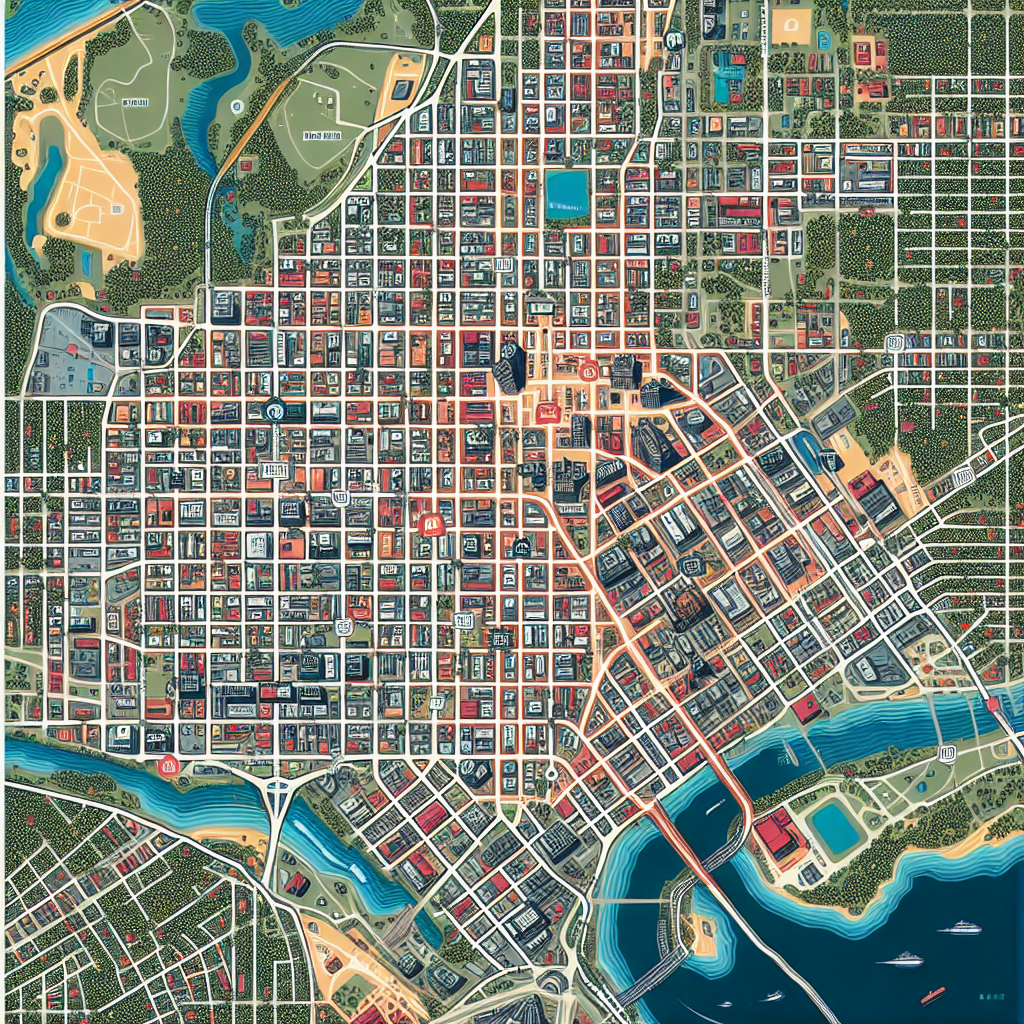 Download Drummondville City Roads Map for free