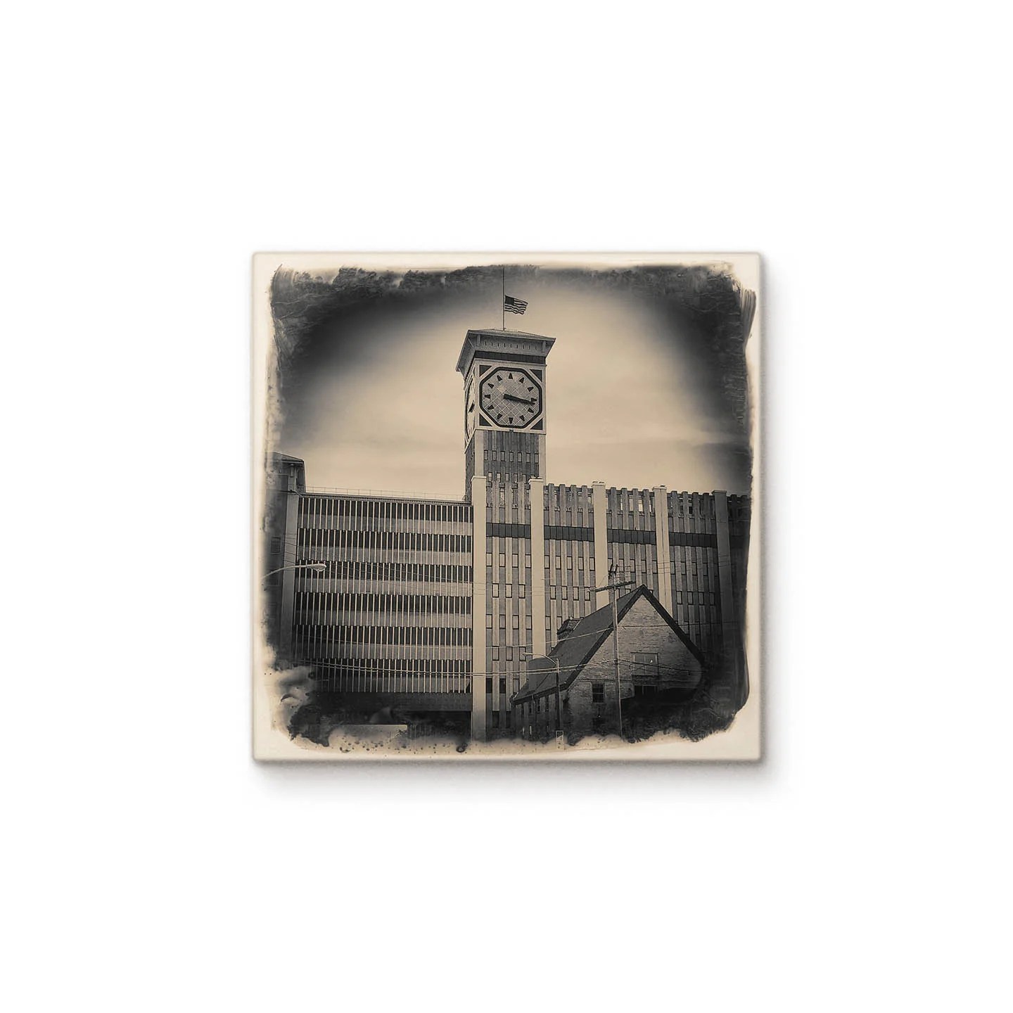 Milwaukee Clock Tower Cityscape Tiles