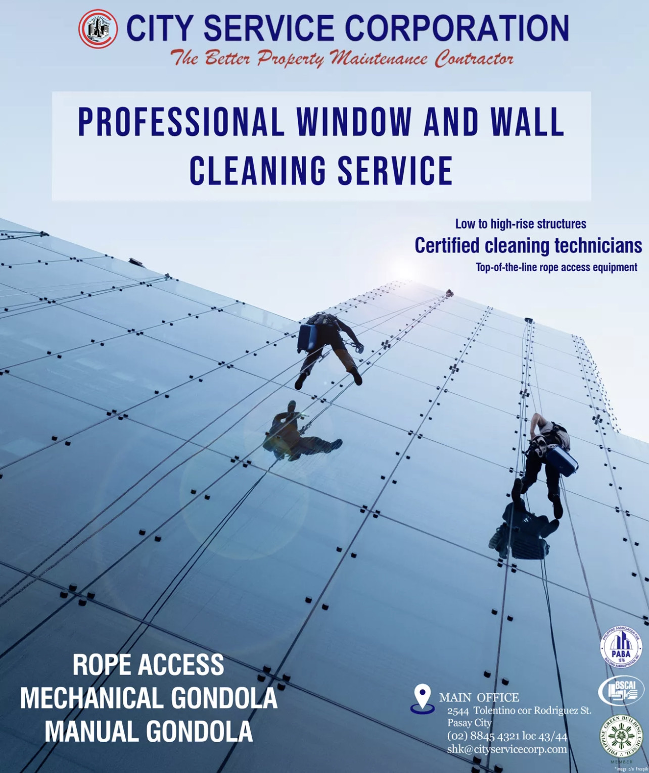 City Service Corporation Cleaning Services High Rise Window & Wall